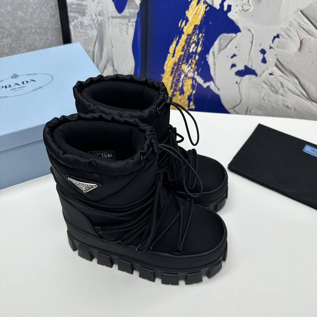 Prada Nylon Gabardine Après-ski Boots - FashionPlug