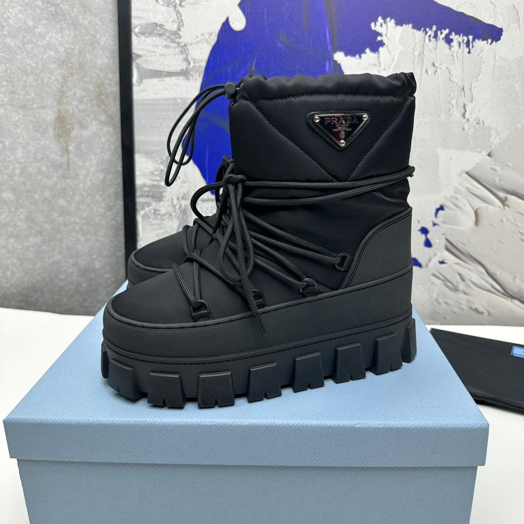 Prada Nylon Gabardine Après-ski Boots - FashionPlug