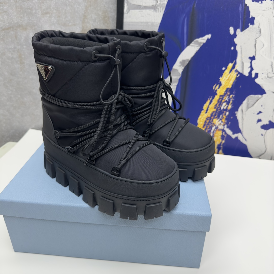 Prada Nylon Gabardine Après-ski Boots - FashionPlug