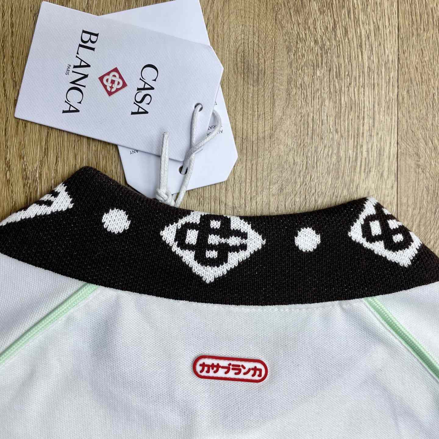 Casablanca Chenille Collar Raglan Polo Shirt   c1106 - FashionPlug