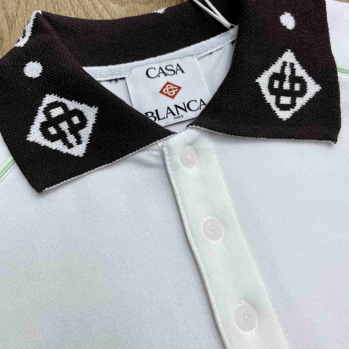 Casablanca Chenille Collar Raglan Polo Shirt   c1106 - FashionPlug