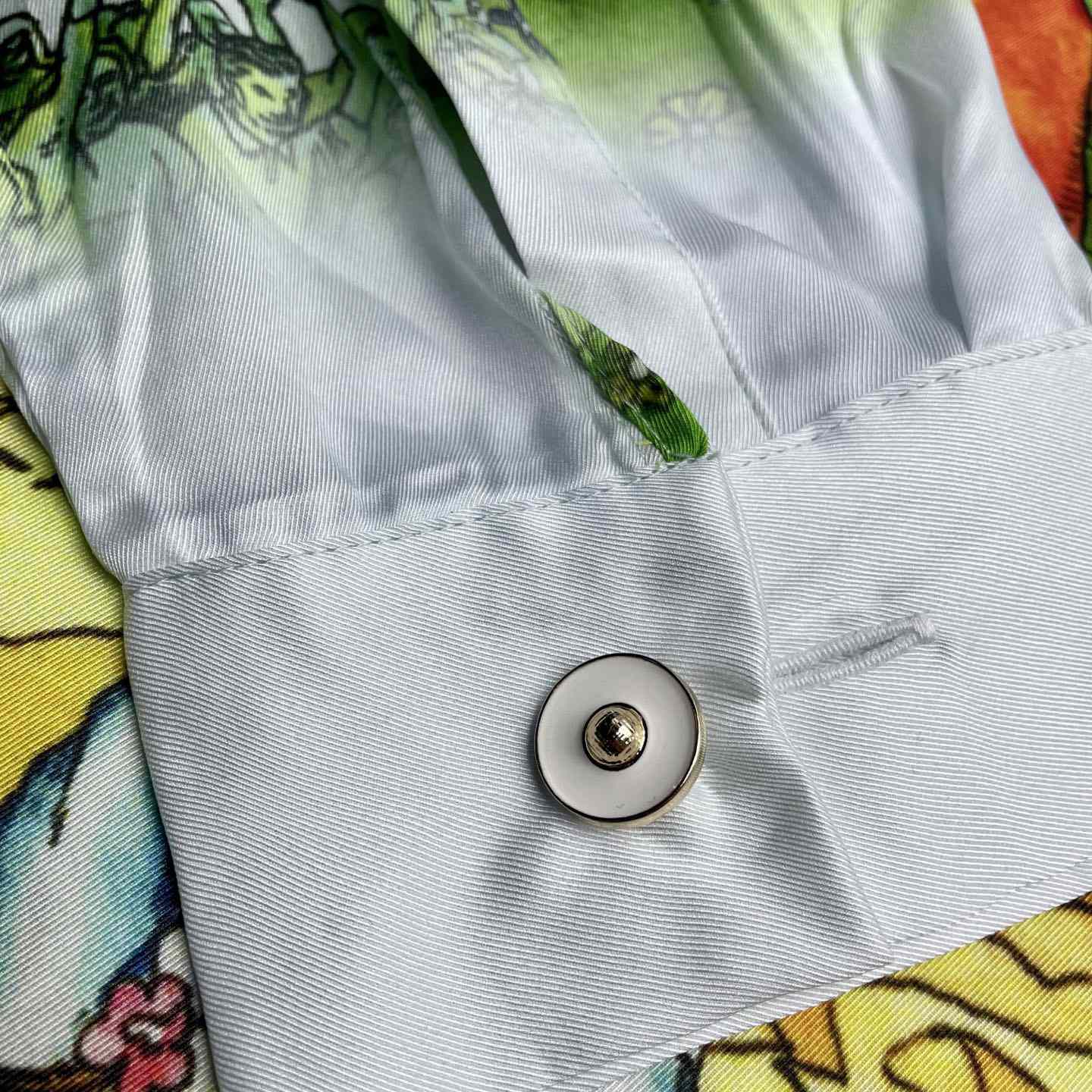 Casablanca La Musique Long Sleeve Silk Shirt   CA3550 - FashionPlug