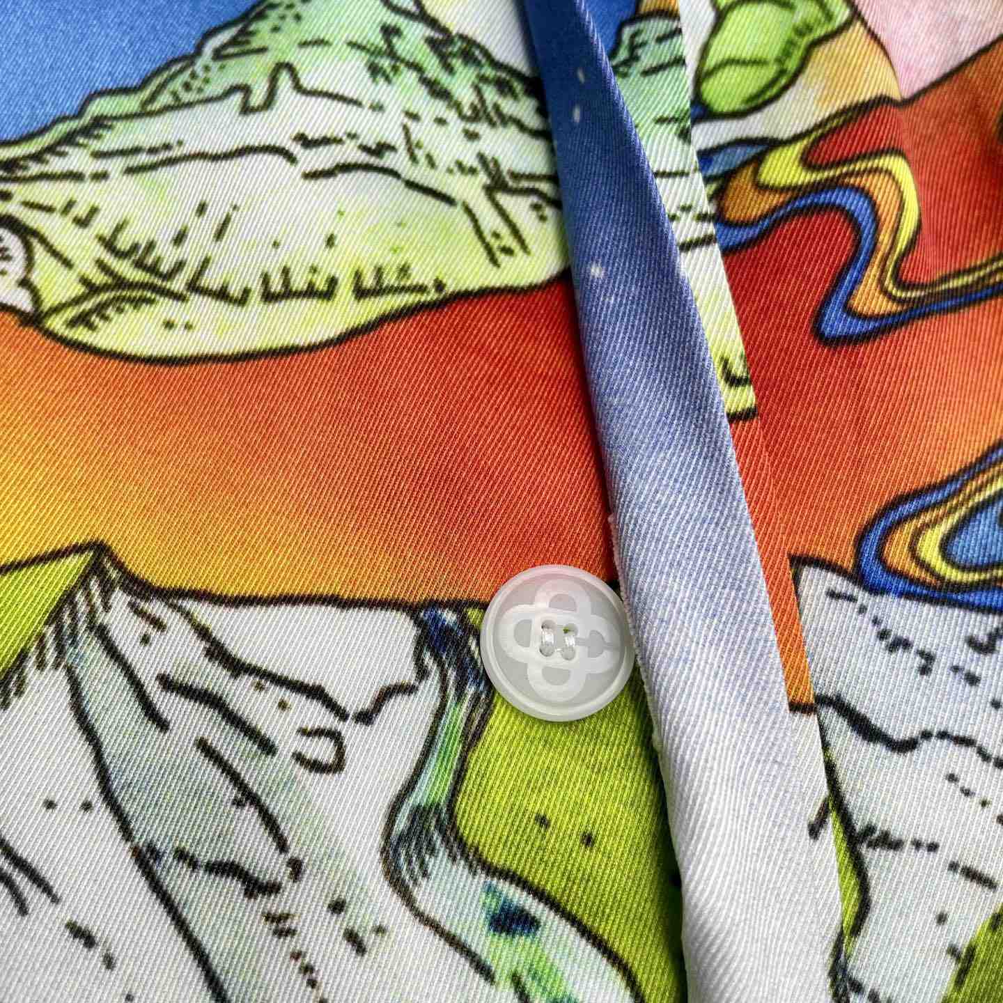 Casablanca La Musique Long Sleeve Silk Shirt   CA3550 - FashionPlug