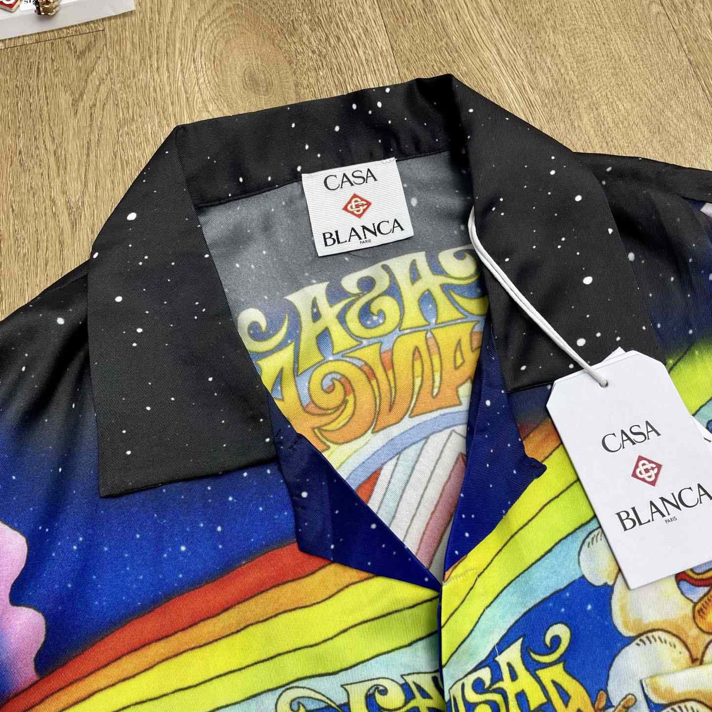 Casablanca La Musique Long Sleeve Silk Shirt   CA3550 - FashionPlug