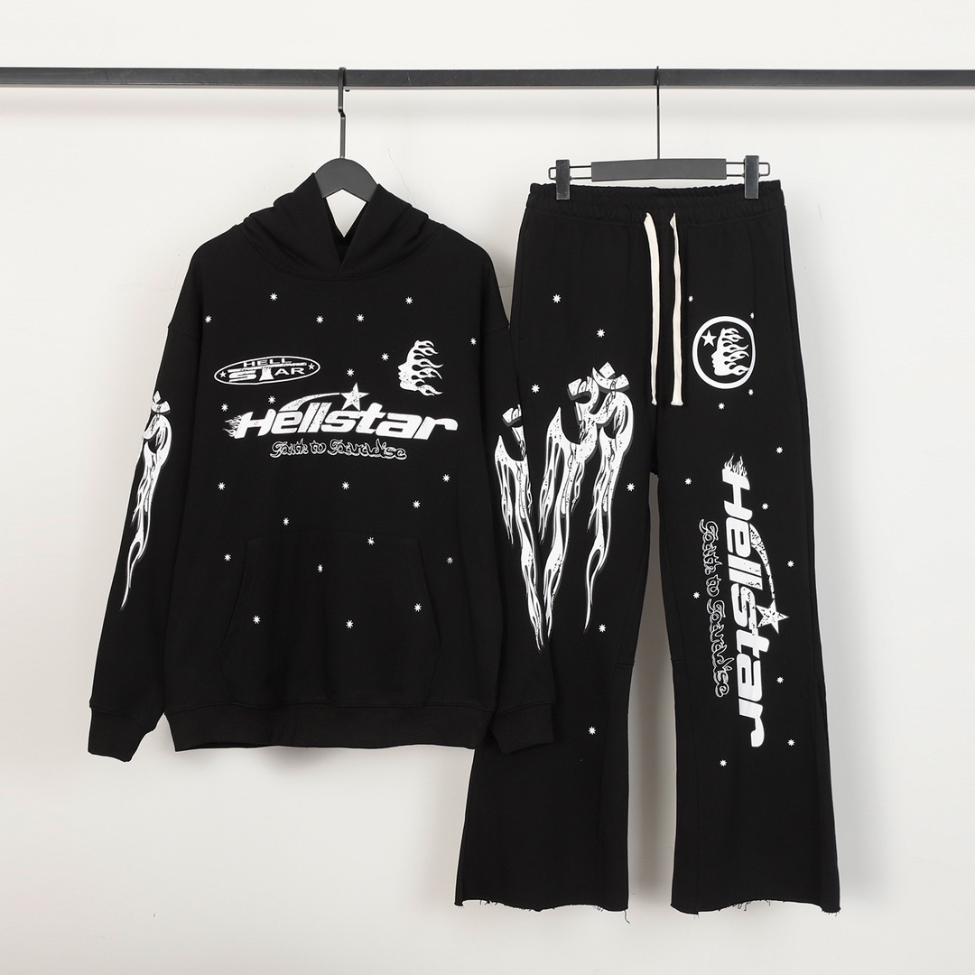 Hellstar Cotton Hoodie And Sweatpant - FashionPlug