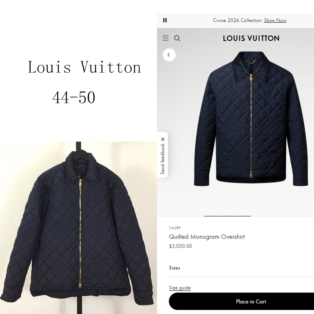 Louis Vuitton Quilted Monogram Overshirt    1AIJRF - FashionPlug