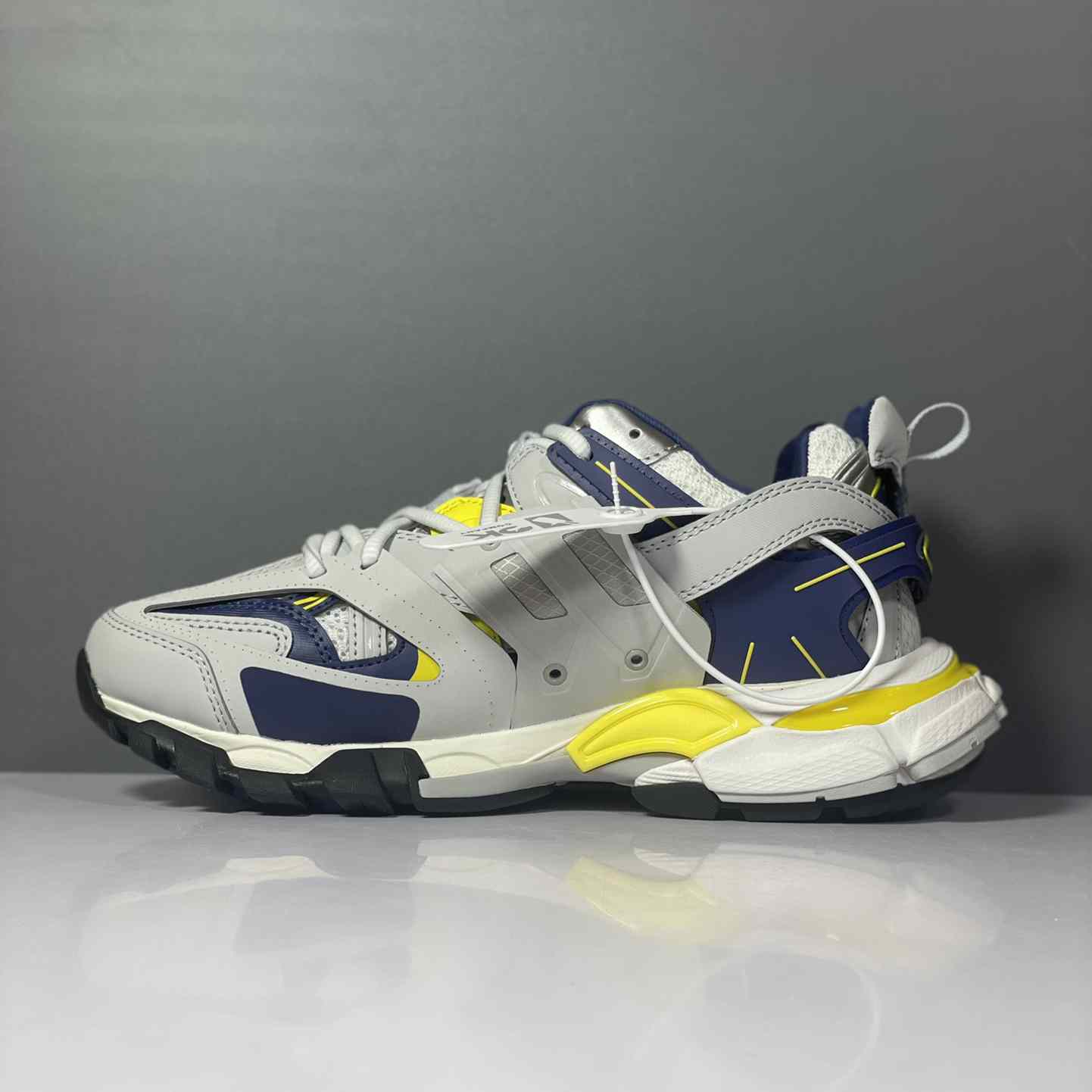 Balenciaga Track Sneaker 'White Dark Blue Yellow' - FashionPlug
