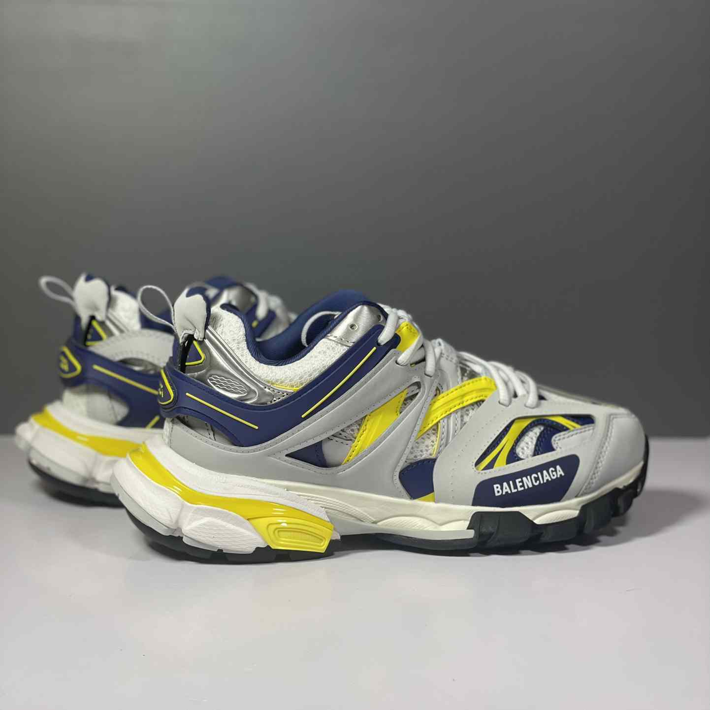 Balenciaga Track Sneaker 'White Dark Blue Yellow' - FashionPlug