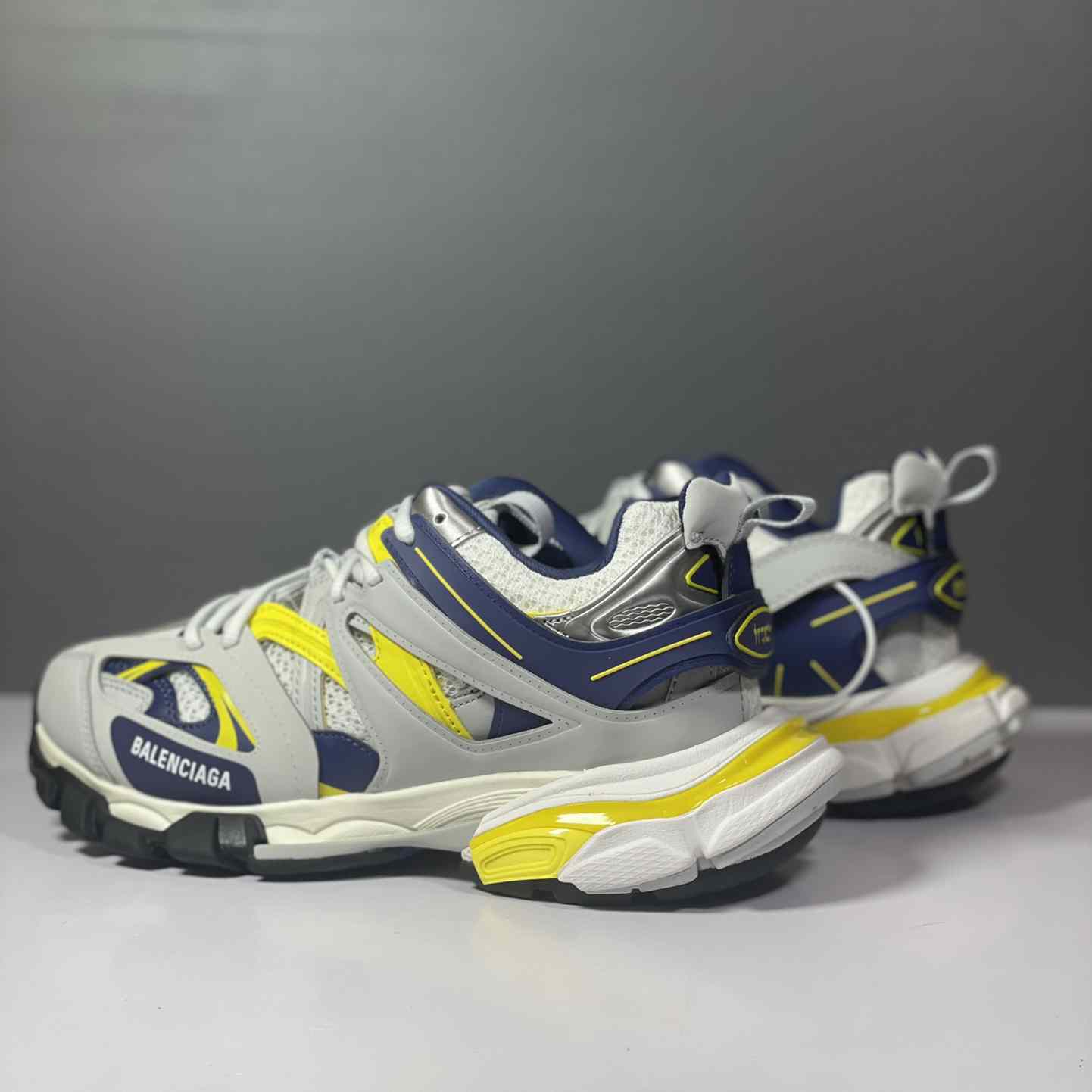 Balenciaga Track Sneaker 'White Dark Blue Yellow' - FashionPlug
