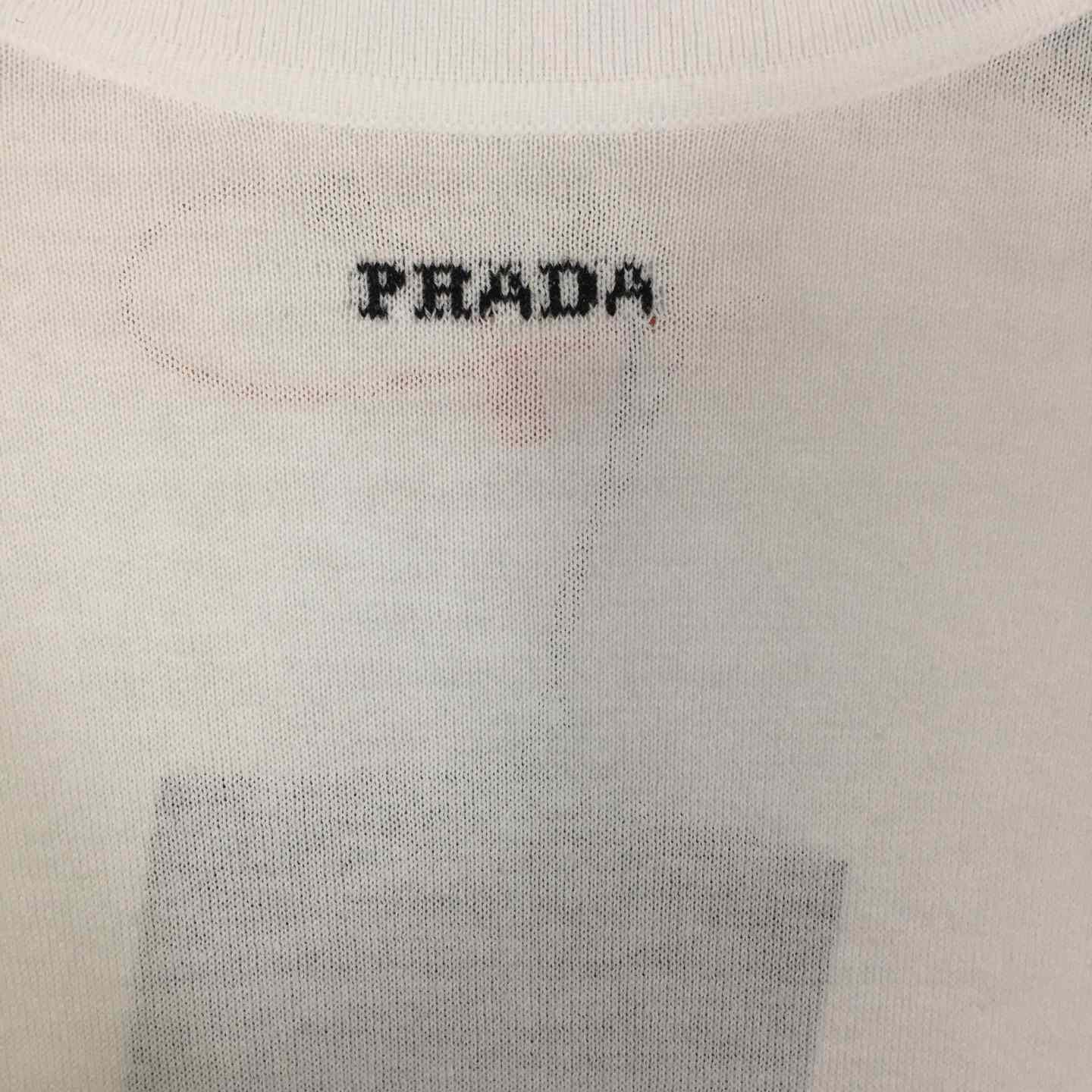 Prada White Wool Turtleneck - FashionPlug