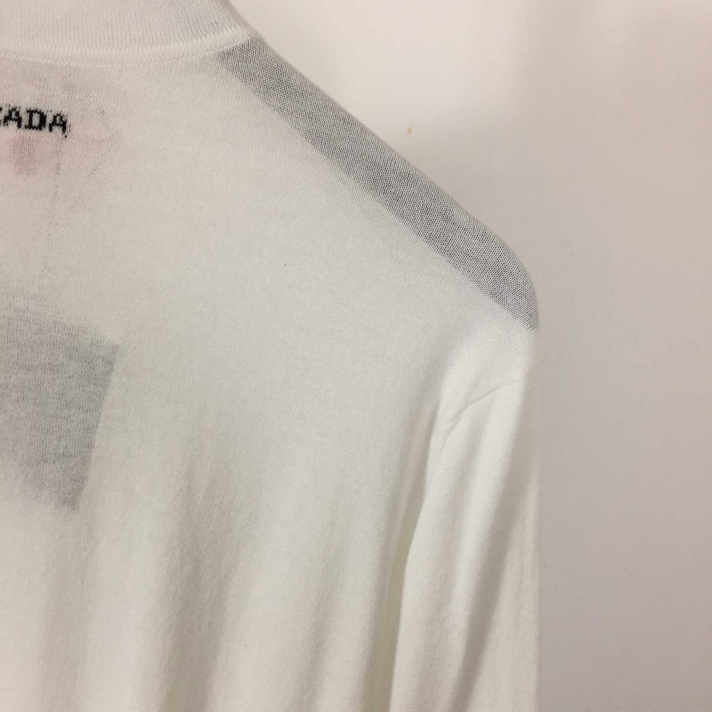 Prada White Wool Turtleneck - FashionPlug