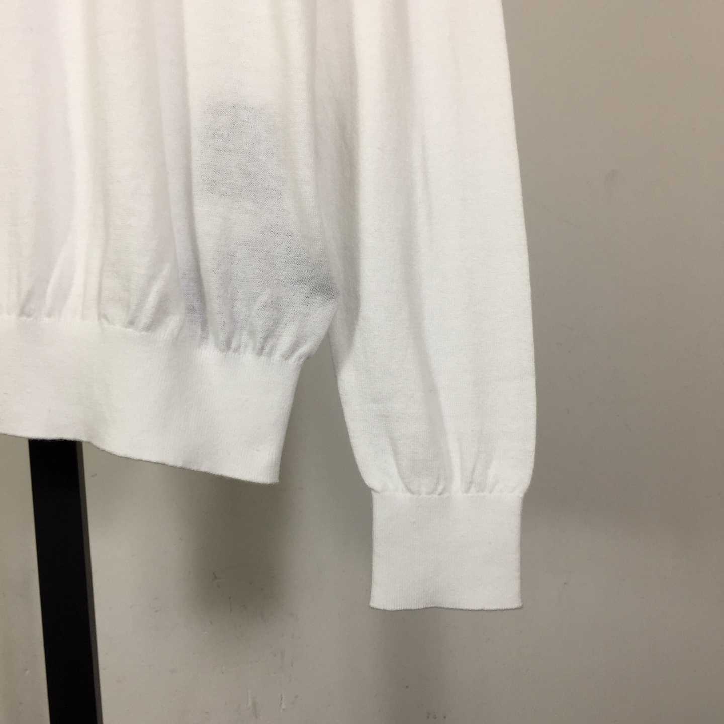 Prada White Wool Turtleneck - FashionPlug