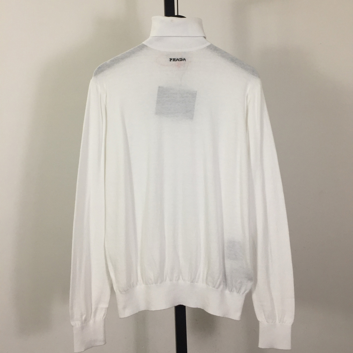 Prada White Wool Turtleneck - FashionPlug