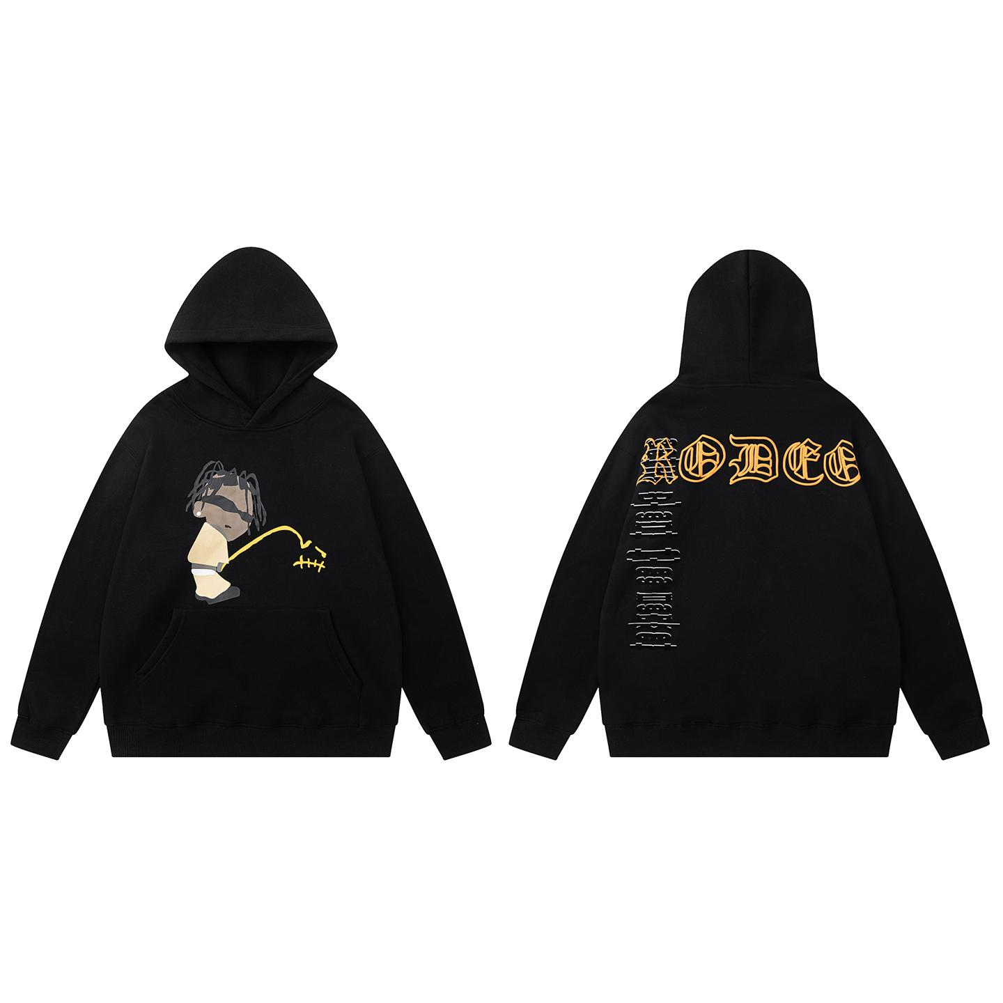 Travis Scott Cactus Jack x CPFM Rodeo Track 8 Hoodie In Black - FashionPlug