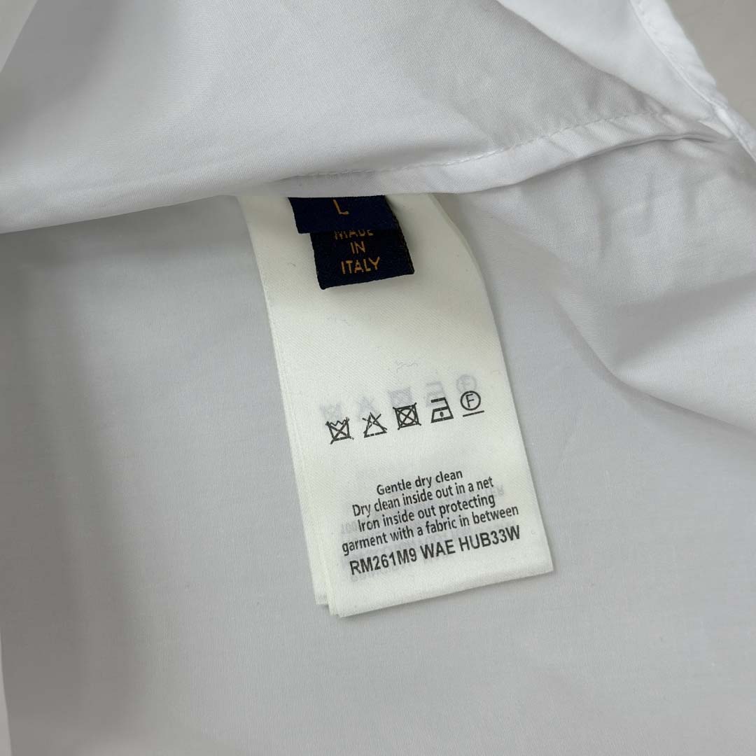 Louis Vuitton Embossed Signature Long-Sleeved Cotton Shirt   1AHVY7 - FashionPlug