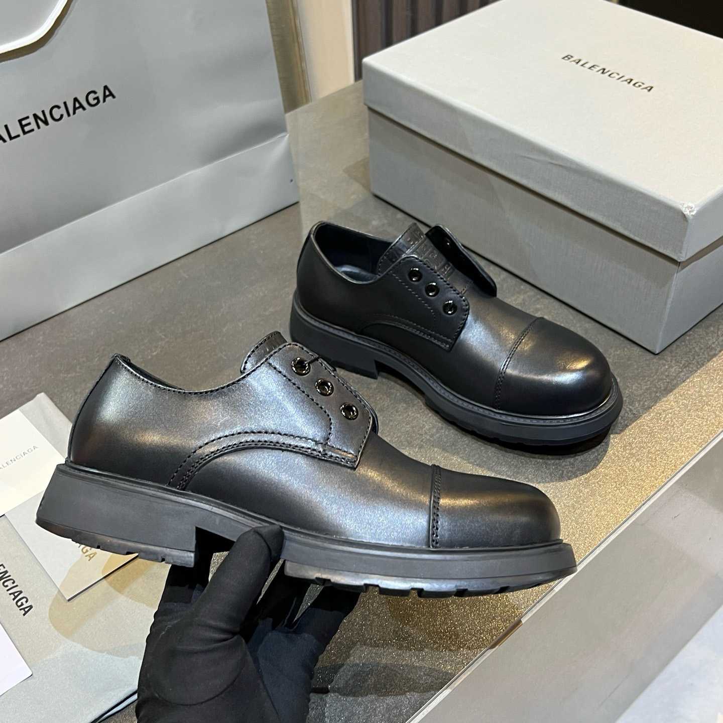 Balenciaga Truck Derby in black soft bullskin - FashionPlug