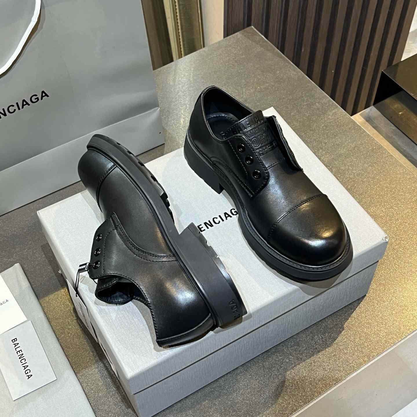 Balenciaga Truck Derby in black soft bullskin - FashionPlug