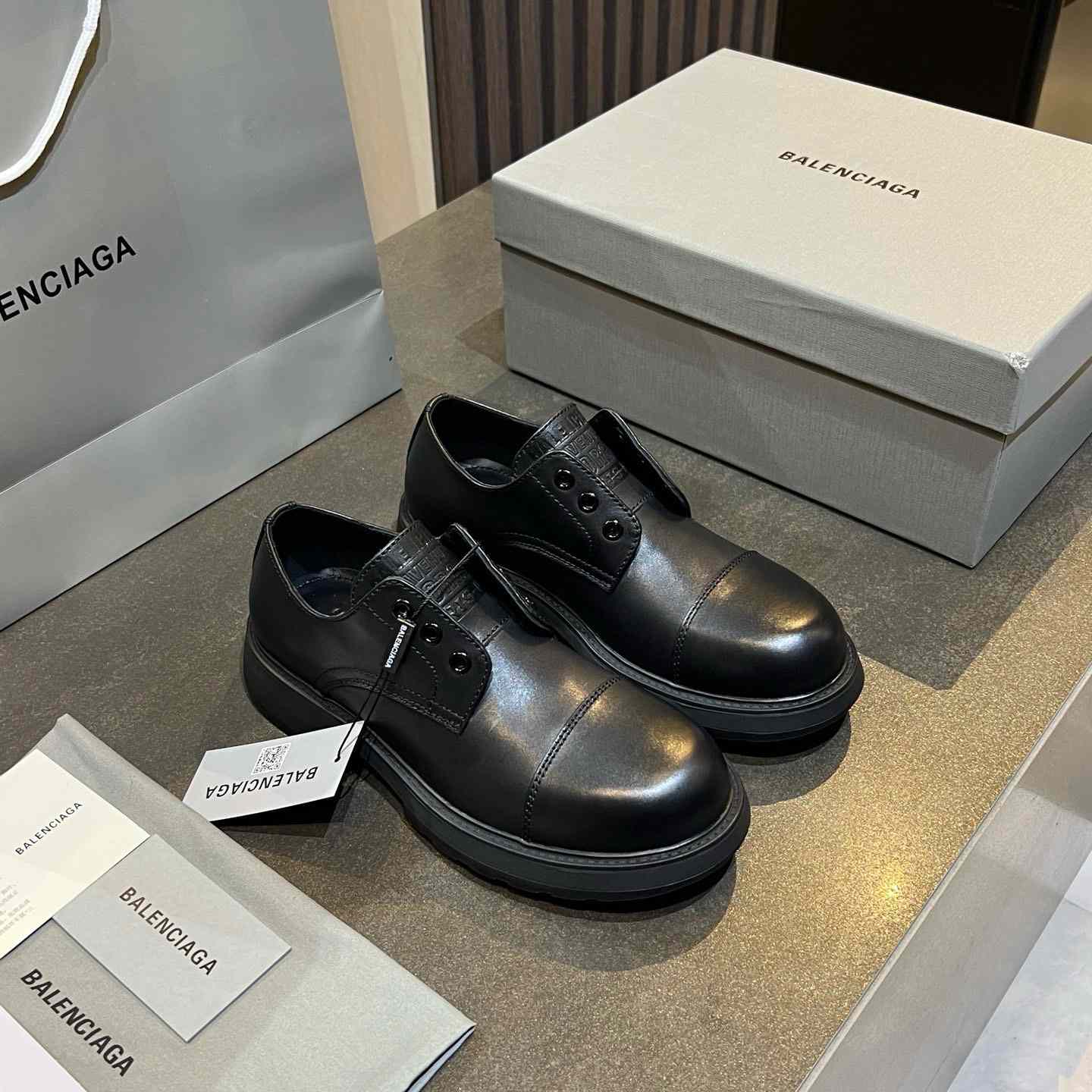 Balenciaga Truck Derby in black soft bullskin - FashionPlug
