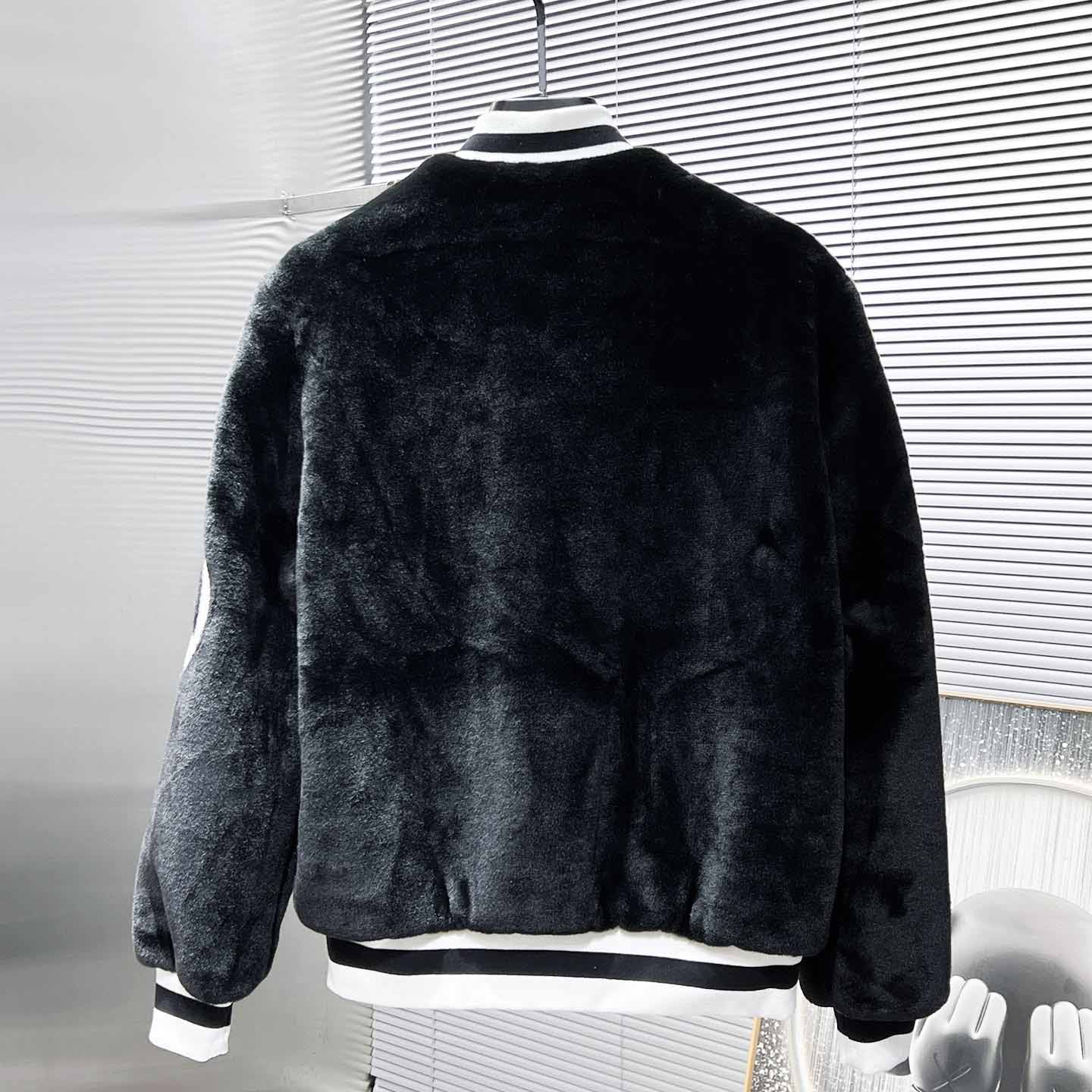 Louis Vuitton Mink Bomber  - FashionPlug