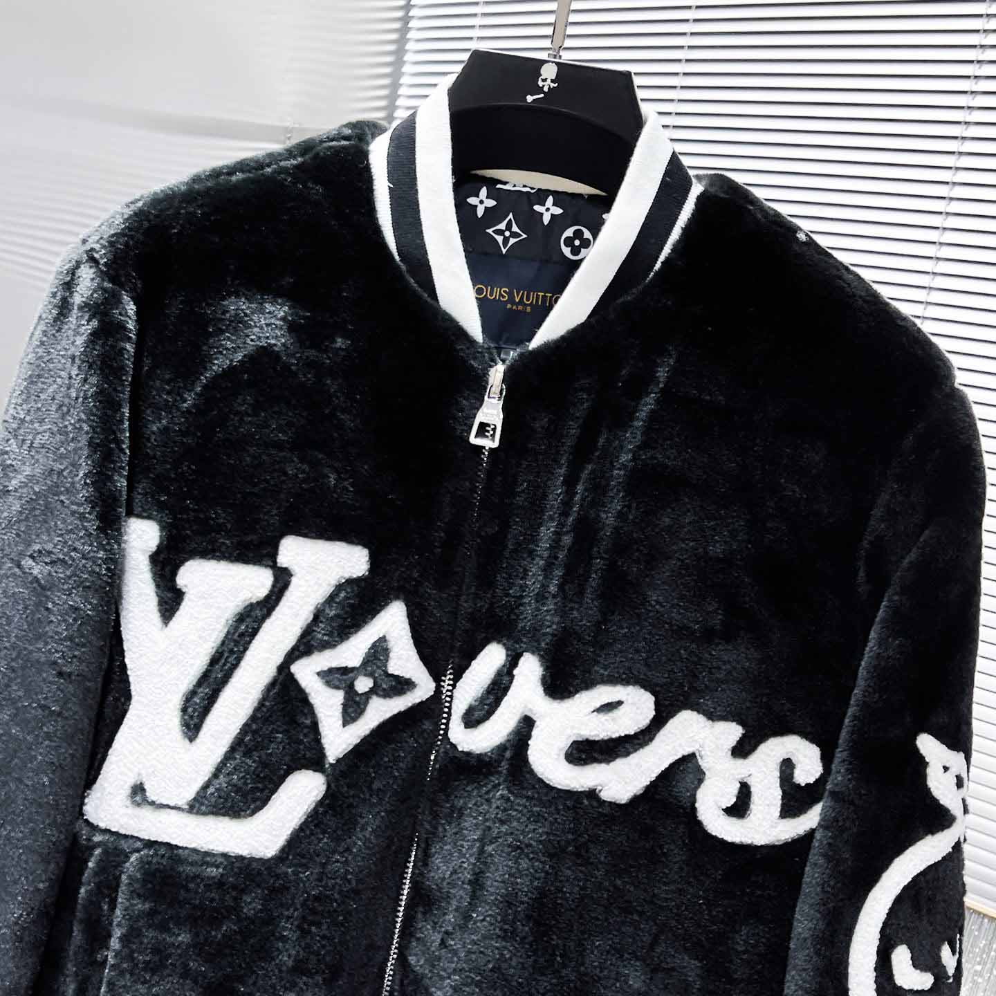 Louis Vuitton Mink Bomber  - FashionPlug