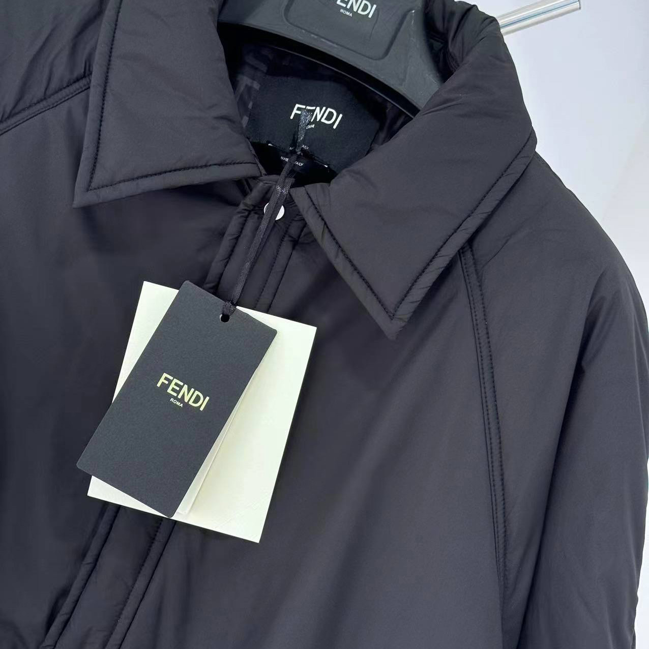 Fendi Black Gabardine Jacket - FashionPlug