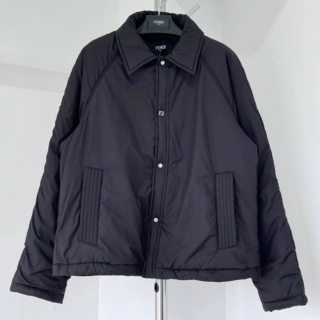 Fendi Black Gabardine Jacket - FashionPlug
