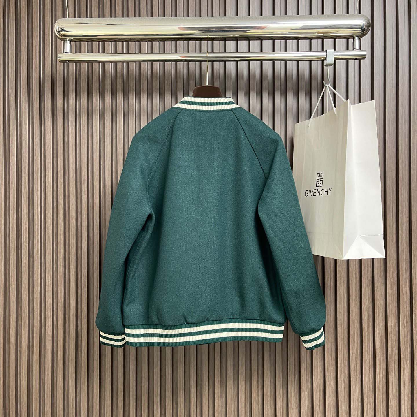 Celine Triomphe Teddy Jacket In Textured Wool - FashionPlug