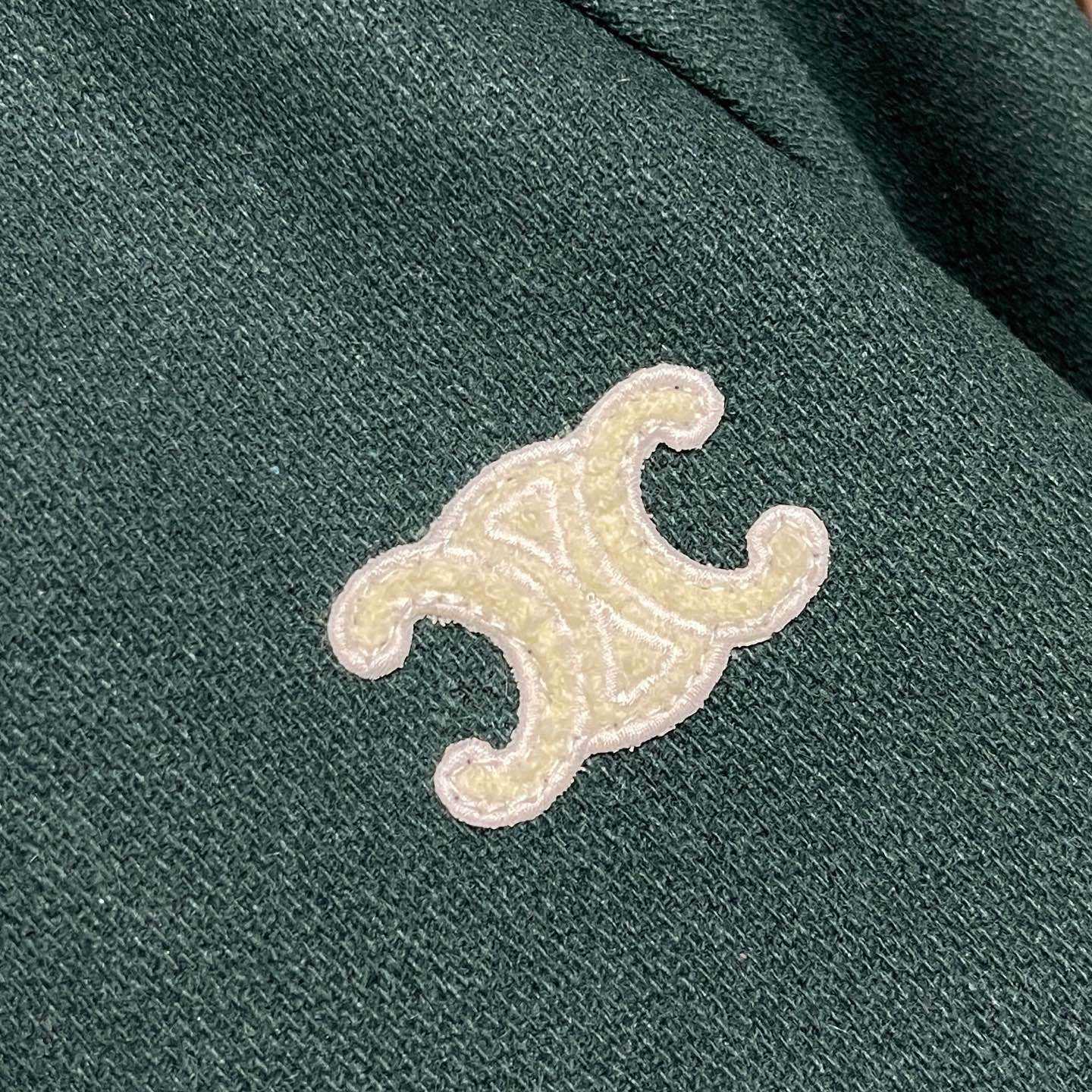 Celine Triomphe Teddy Jacket In Textured Wool - FashionPlug