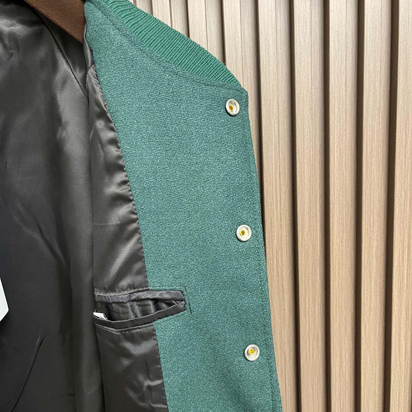 Celine Triomphe Teddy Jacket In Textured Wool - FashionPlug