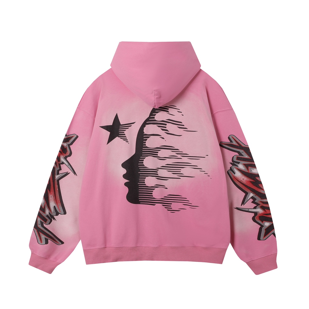 Hellstar Brainwashed Without Brain Hoodie 'Pink' - FashionPlug