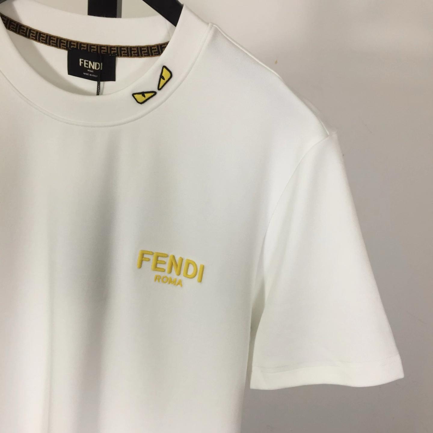 Fendi Cotton Jersey T-shirt  - FashionPlug