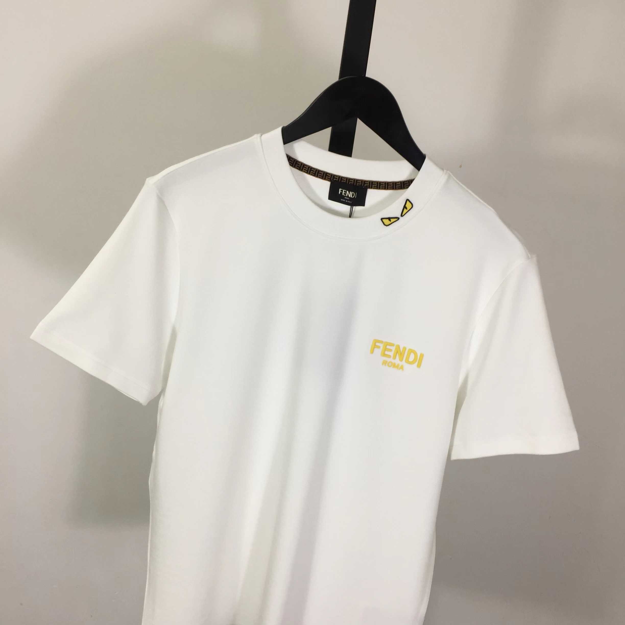 Fendi Cotton Jersey T-shirt  - FashionPlug