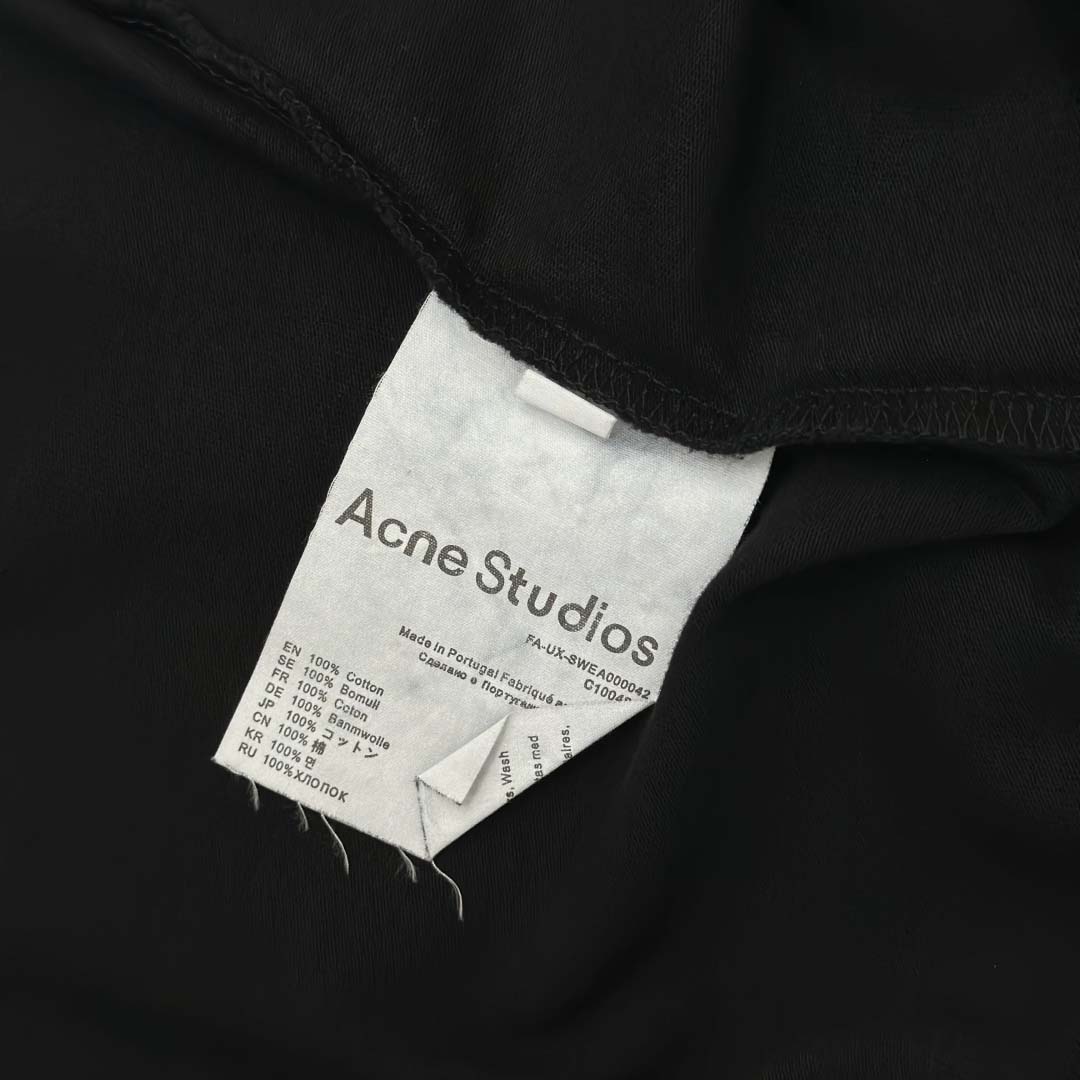 Acne Studios Logo T-shirt - Faded black - FashionPlug