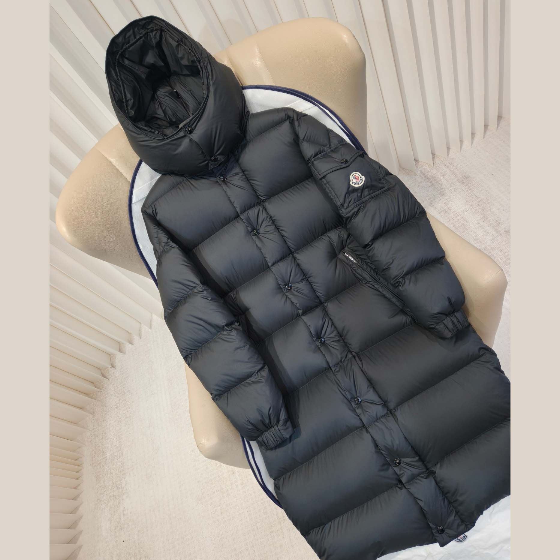 Moncler Hanoverian Hooded Long Down Jacket  - FashionPlug