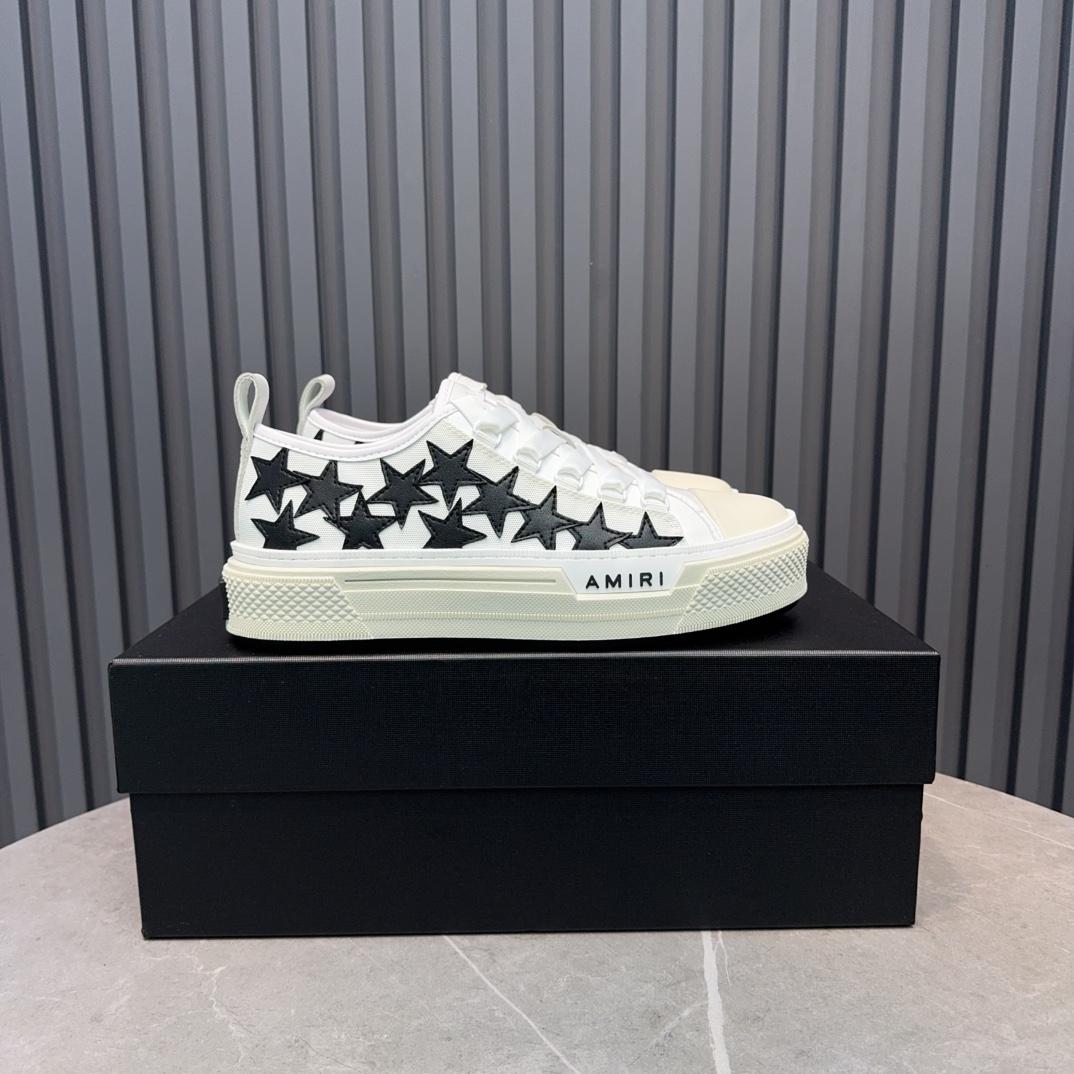 Amiri Stars Court Low-Top Sneakers - FashionPlug