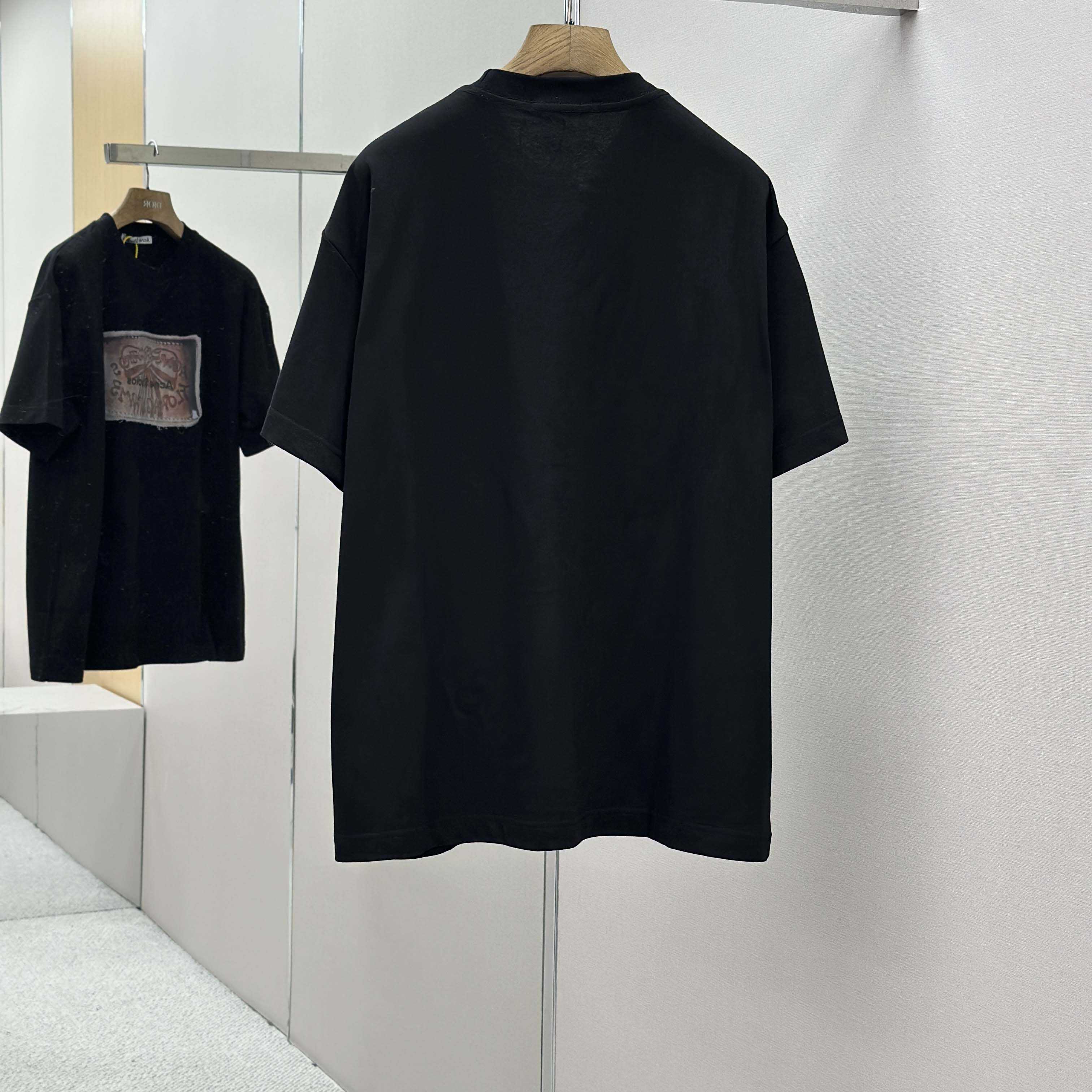 Acne Studios Logo T-shirt-Faded black - FashionPlug