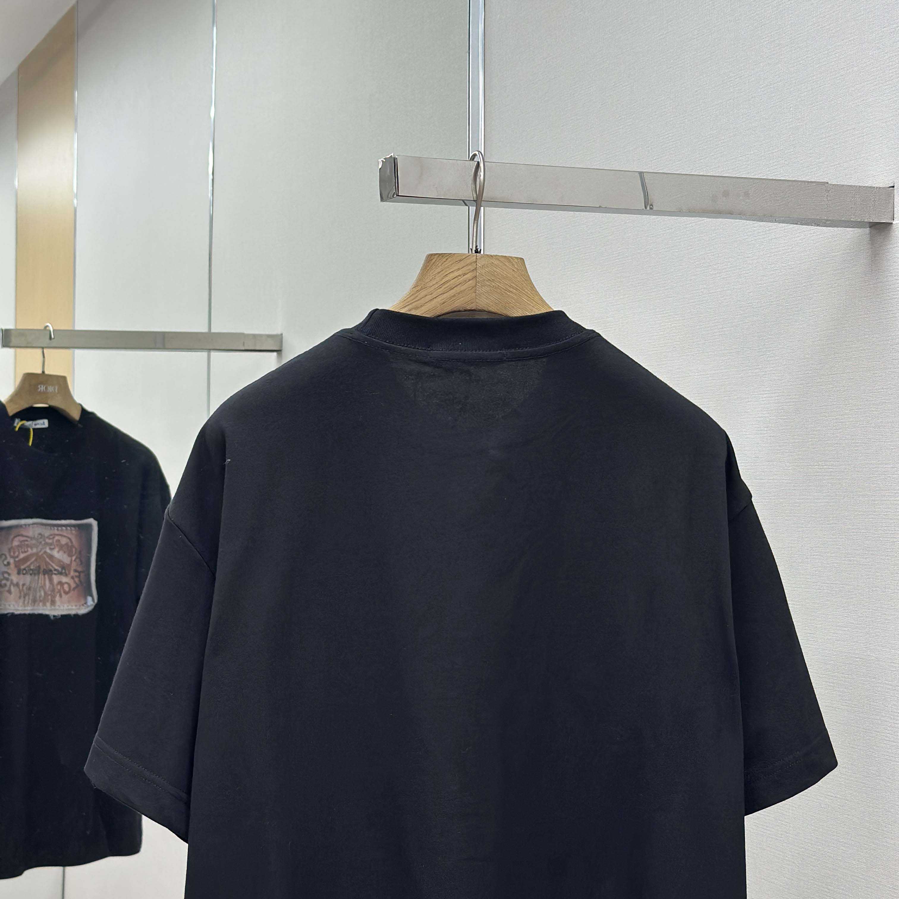 Acne Studios Logo T-shirt-Faded black - FashionPlug