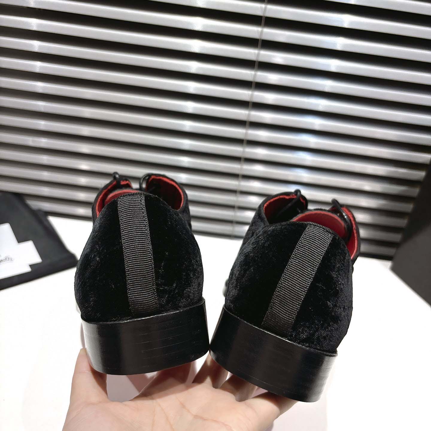 Christian Louboutin Chambeliss Night Strass Derbies - Velvet - FashionPlug