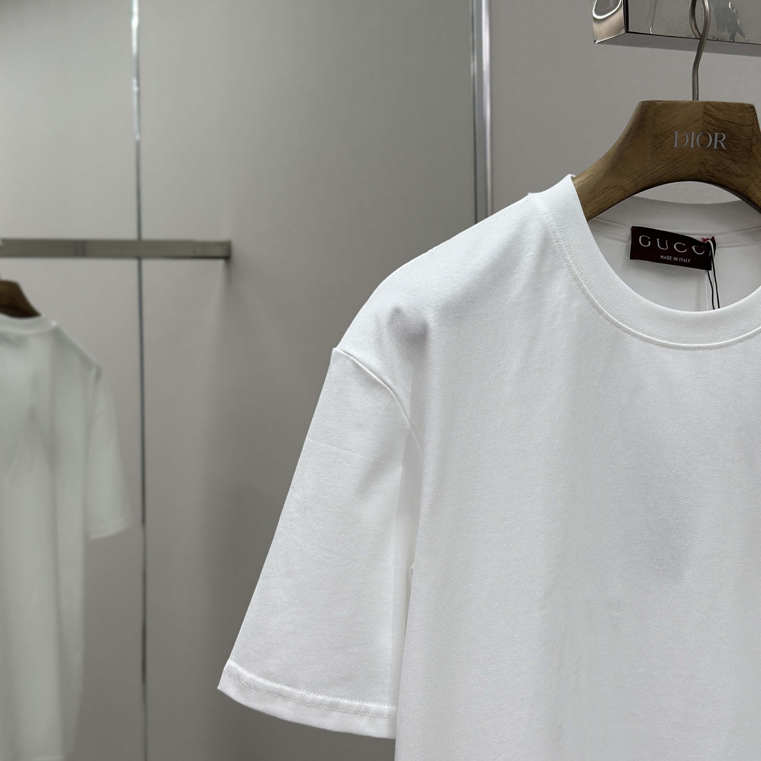 Gucci Cotton Jersey T-shirt With Embroidery - FashionPlug