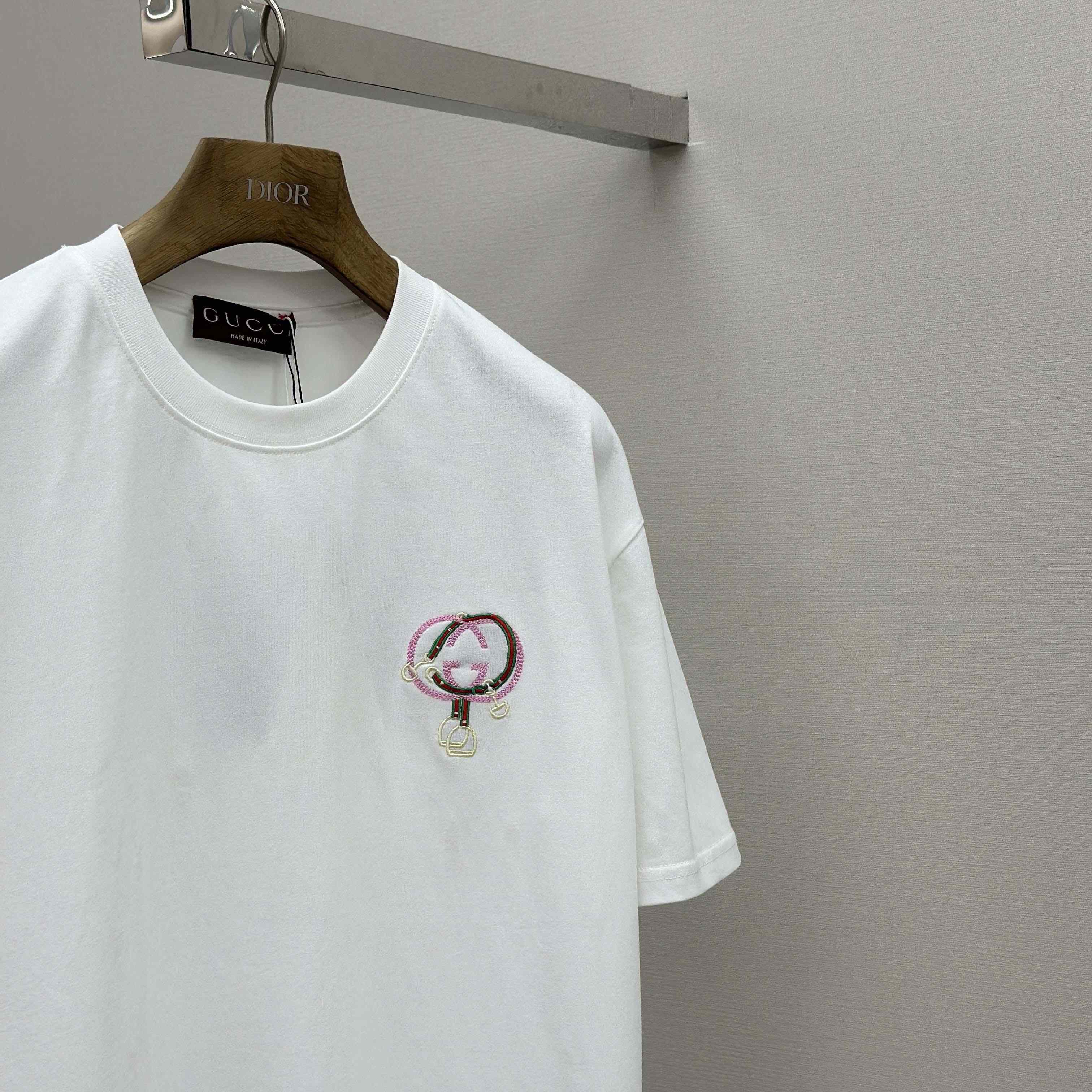 Gucci Cotton Jersey T-shirt With Embroidery - FashionPlug