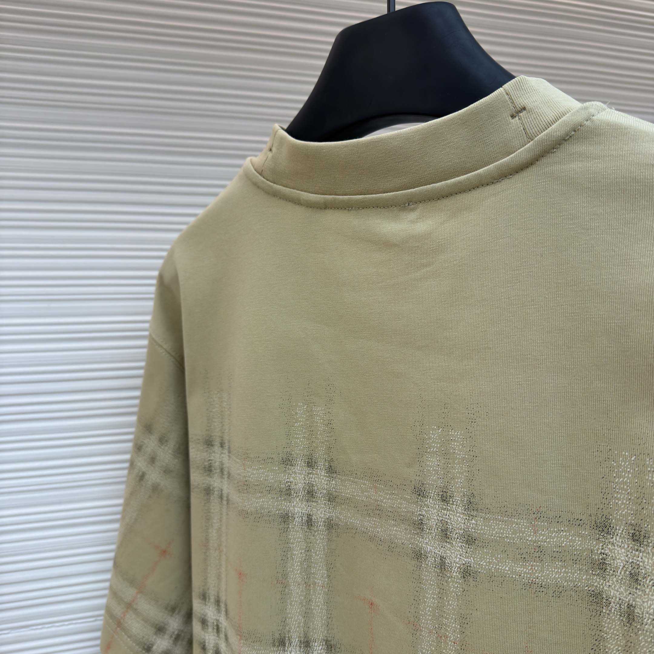 Burberry Gradient Check Cotton T-shirt - FashionPlug