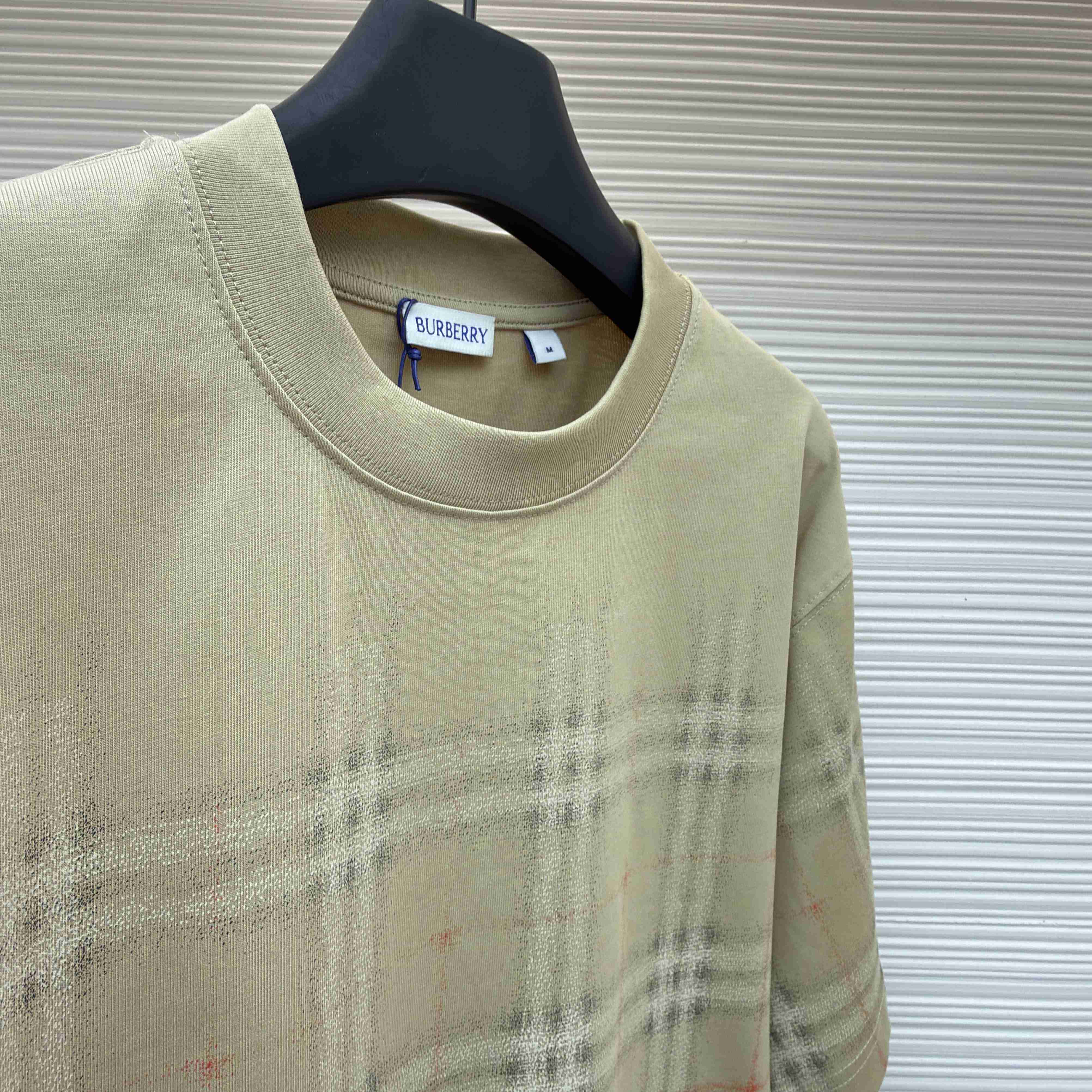 Burberry Gradient Check Cotton T-shirt - FashionPlug