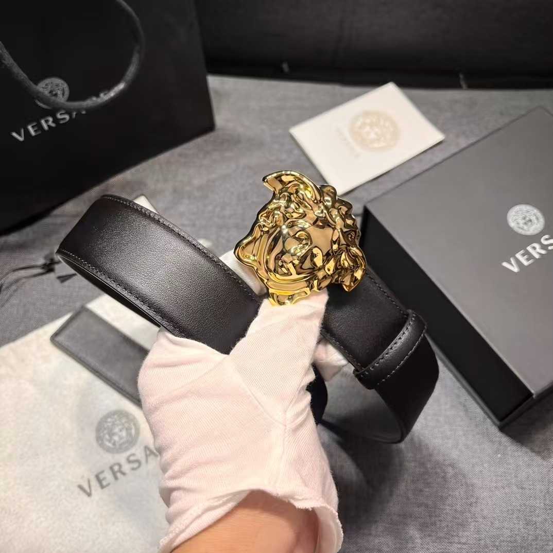 Versace Leather Belt   40mm - FashionPlug