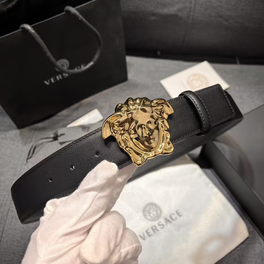 Versace Leather Belt   40mm - FashionPlug