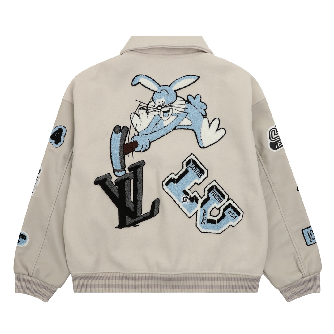 Louis Vuitton Bunny Varsity Jacke - FashionPlug