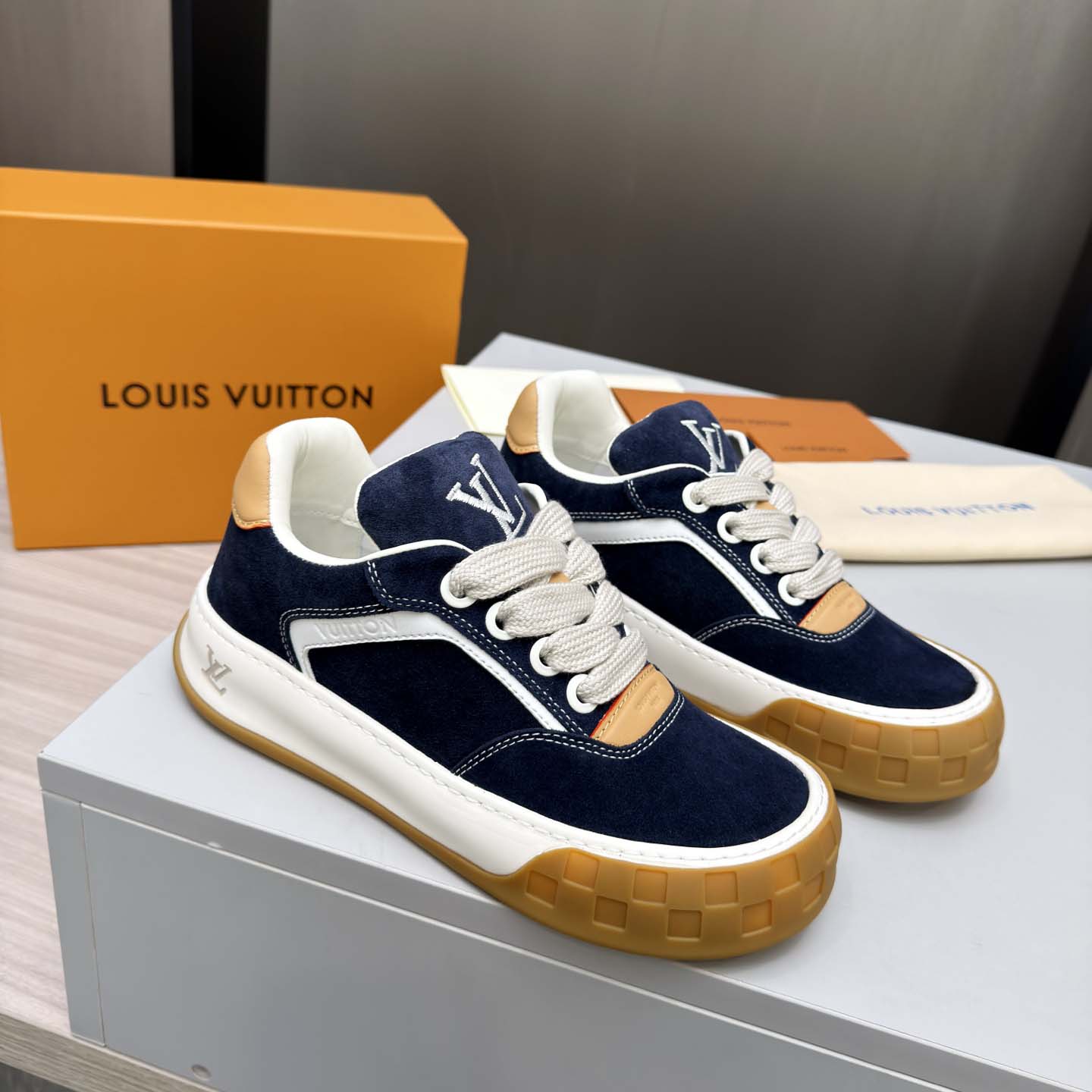 Louis Vuitton LV Tilted Sneaker  - FashionPlug