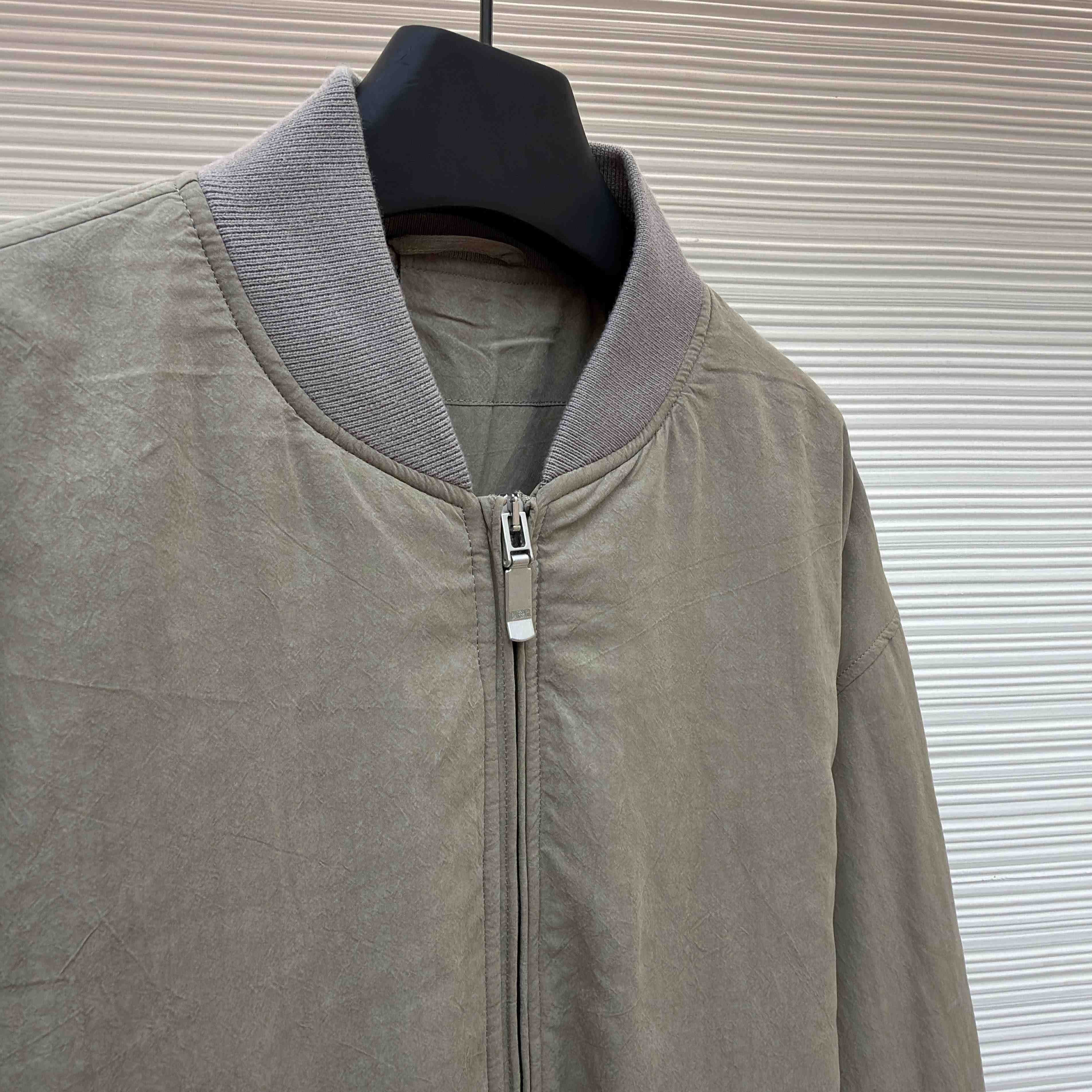 Dior x Stone Island Habotai Silk Blend Bomber Jacket Black  - FashionPlug