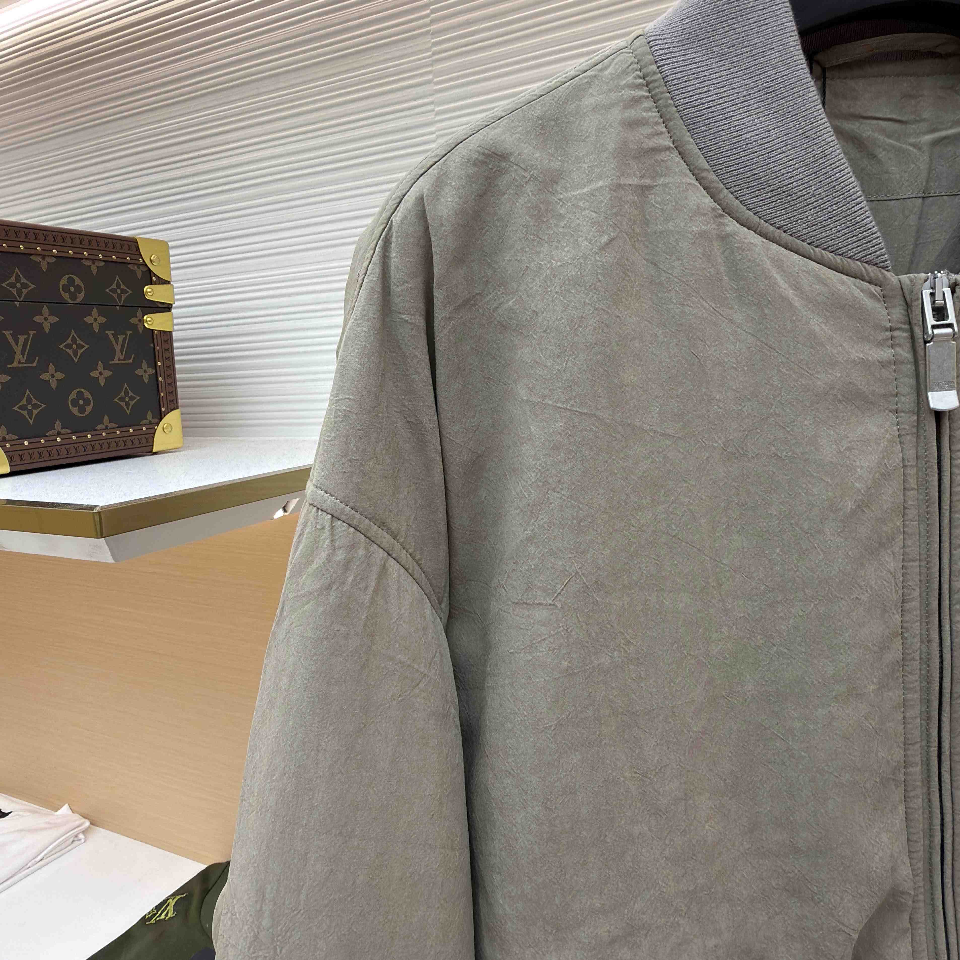 Dior x Stone Island Habotai Silk Blend Bomber Jacket Black  - FashionPlug