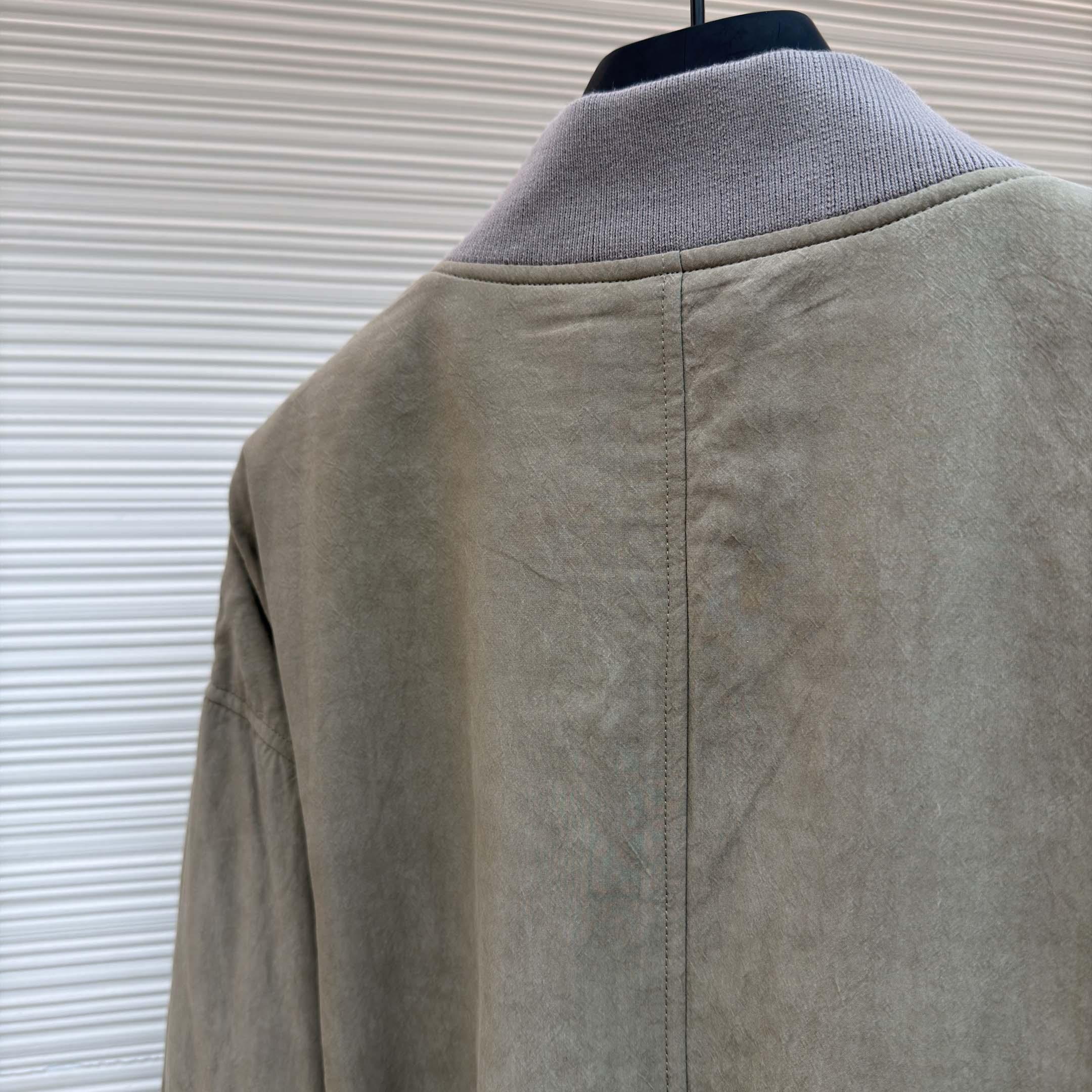 Dior x Stone Island Habotai Silk Blend Bomber Jacket Black  - FashionPlug