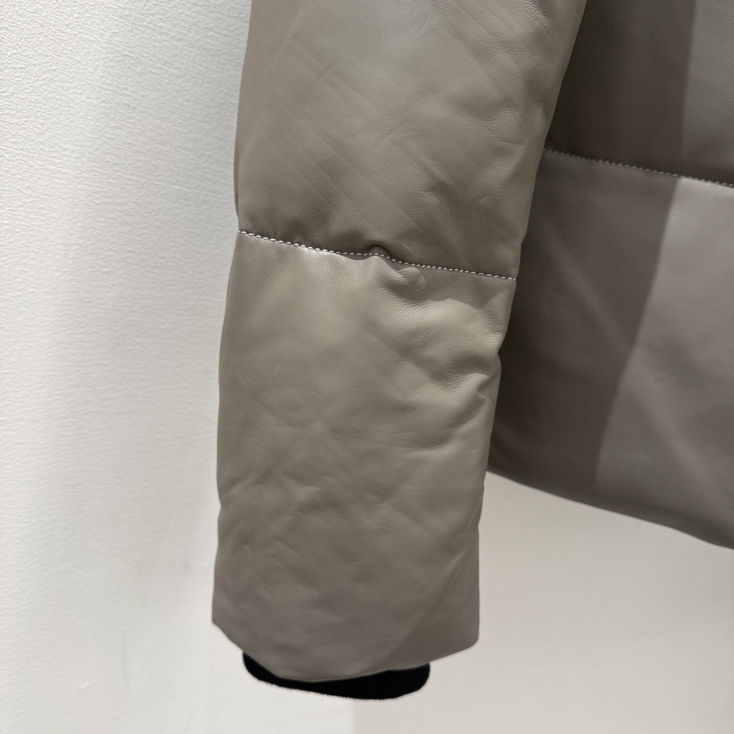 Louis Vuitton Leather Down Jacket  - FashionPlug